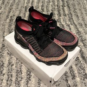Black and Rainbow Nike Vapormax Shoes